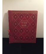 Vintage 50s rope bound scrapbook covers with some blank pages inside - $13.00