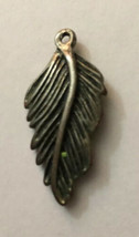 Vintage Necklace Pendant Metal Leaf 1 1/8” H C 3/4” W - $3.33