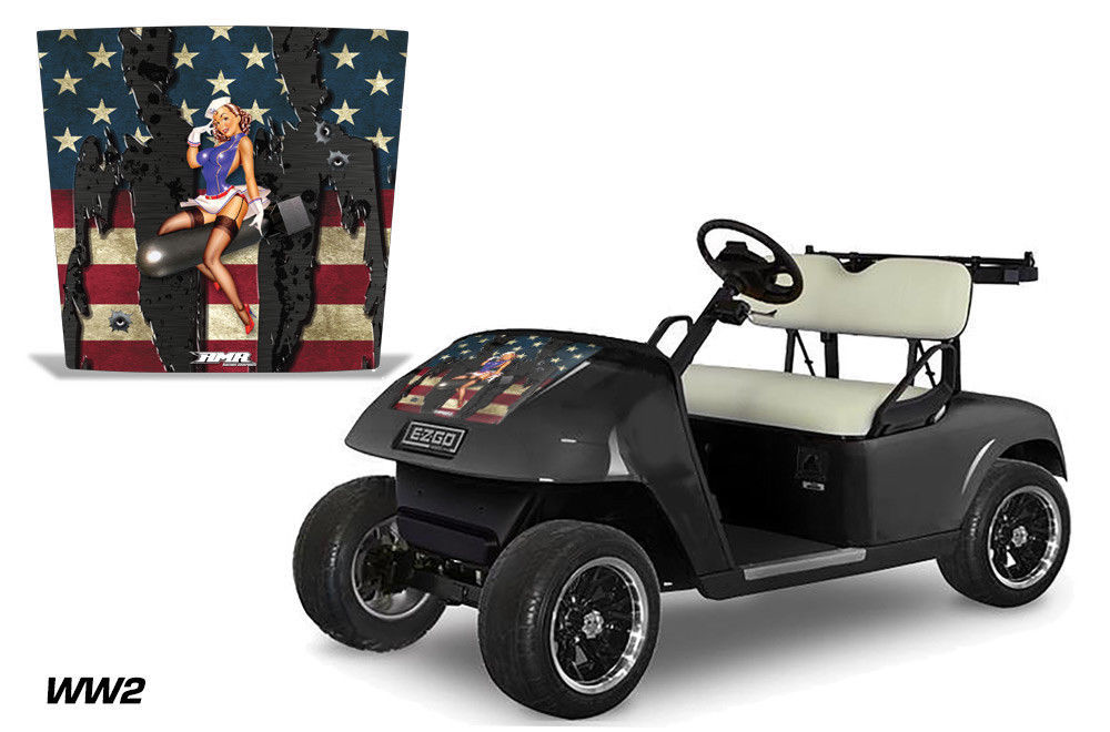 EZGo TXT Golf Cart Hood Graphics Kit Decal Sticker EZGO Wrap 19942013