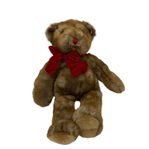 Dan Dee Collectors Choice Brown Teddy Bear Plush Red Bow Tie Nose & Heart  - $9.90