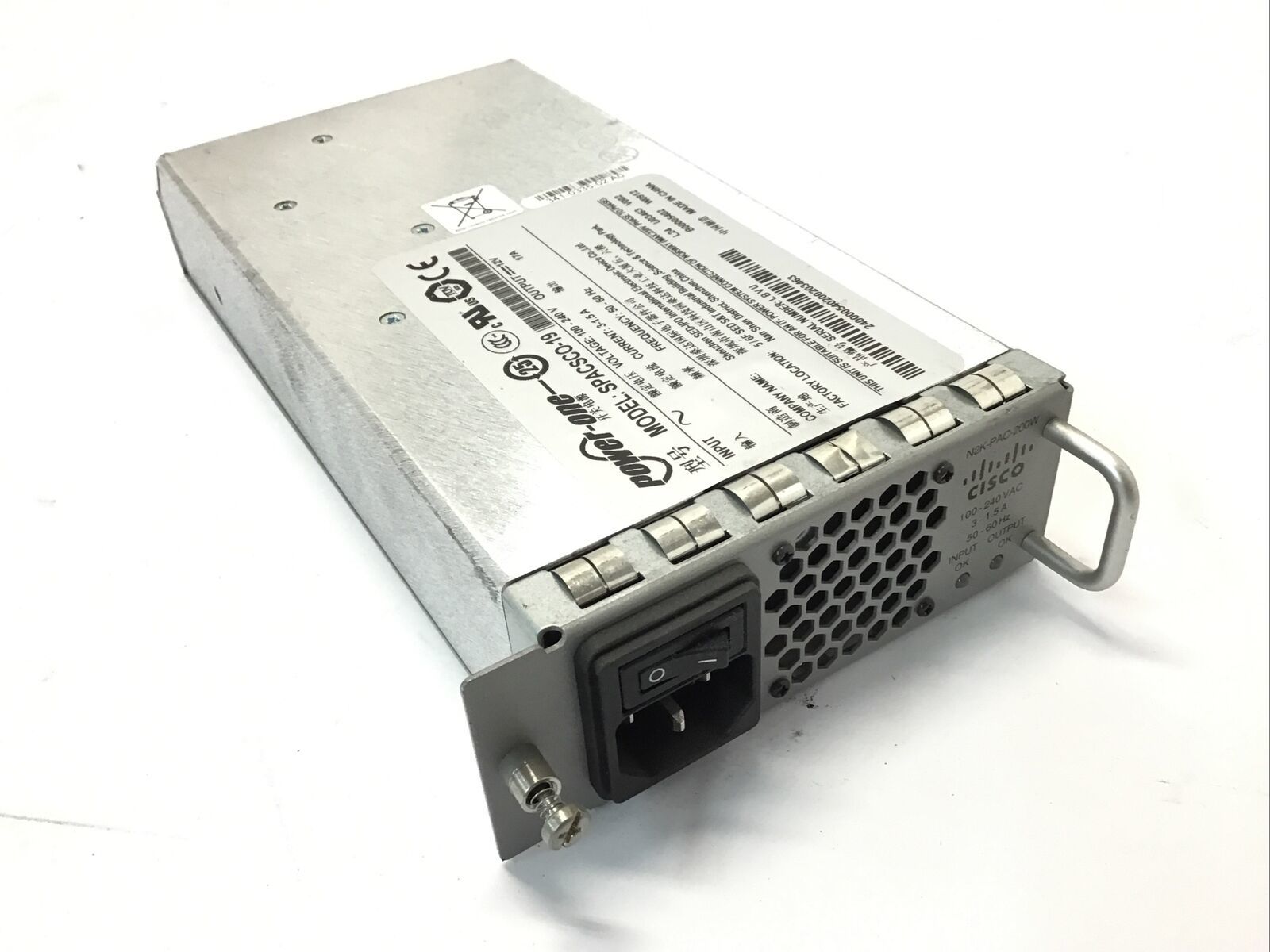 Cisco SPACSCO-19 Power Supply N2K-PAC-200W for Cisco Nexus 2000 - $20.31