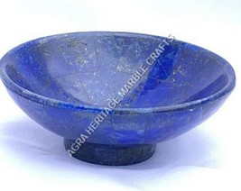 14 " Marmor Früchte Servierschale Lapis Lazuli Zufällig Inlay Kunst Küche Dekor - $1,548.93