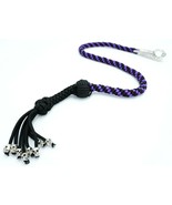 Paracord Get Back whip for Motorcycle 1&quot; Ball &amp; Skulls 36&quot; - Purple / Black - $29.99