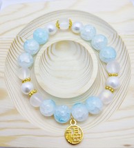Blue lucky beaded bracelet - Harmony/Balance bracelet  - $70.00