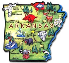 Arkansas The Diamond State Artwood Jumbo Fridge Magnet - $7.99