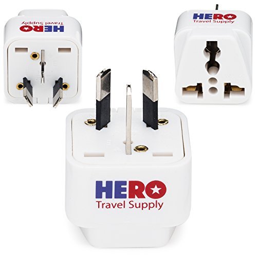 Premium US to Australia & New Zealand Power Adapter Plug Type I, 3 Pack