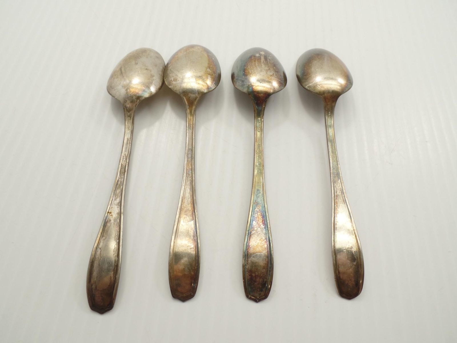 1881 Rogers A1 Teaspoon Lot of 4 Spoons Chippendale Adair Pattern