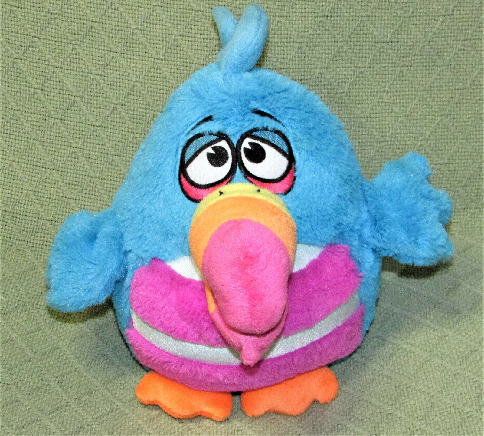 KOO KOO Birds RETWEET Talking Animated Plush Stuffed Blue Pink Striped ...