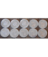 Lot of 10 1 oz. Silver Rounds. - $270.78