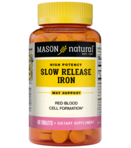 Mason Natural High Potency Slow Release Iron 50 mg 60 Tabs - $30.86