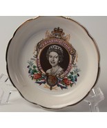1977 Queen Elizabeth II Silver Jubilee Pin Dish Price Kensingston 4 Inch... - $4.79