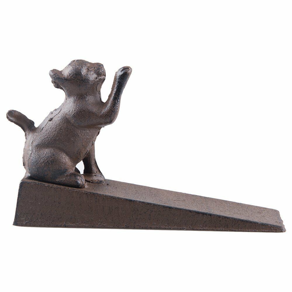 Fasmov Cat Scratching Door Stopper Door Wedge, Cast Iron Doorstops