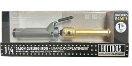 Hot Tools Diamond Platinum Salon Curling Iron 1 1/4" Nano Ceramic Silver - $42.56