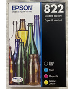 Epson 822 Black Cyan Magenta Yellow Ink Cartridge Set T822120-BCS Exp 20... - $54.43