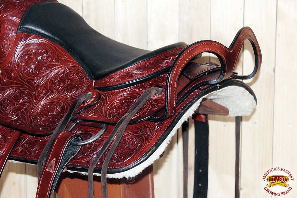 Hilason Custom Designed Rare Western Trick Riding Saddle Mahogany U216 Saddles