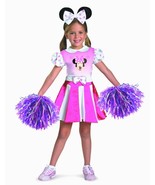 MINNIE MOUSE CHEERLEADER GIRLS HALLOWEEN COSTUME TODDLER SIZE 3T-4T - $24.89