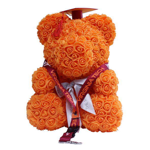 orange rose bear