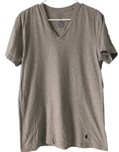 Polo Ralph Lauren Mens T Shirt V Neck Short Sleeve Gray Pony Size Medium - $14.86