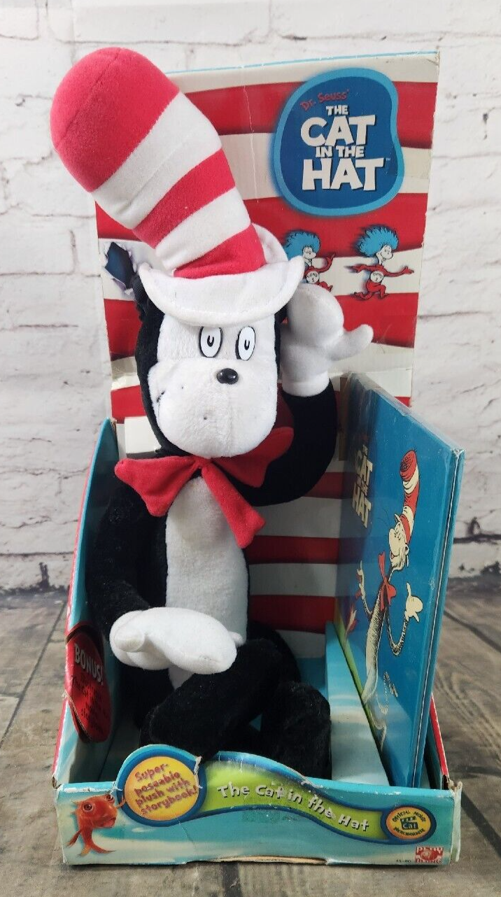 2003 The Cat In The Hat Dr. Seuss 16” Poseable Plush Official Movie ...