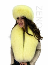 Arctic Fox Fur Collar 47' (120cm) + Tails as Wristbands / Headband Saga Furs Boa