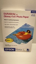 Epson DURABrite Ink Photo Paper 4x6 Glossy Photo Paper 50 Sheets S041734... - $3.55