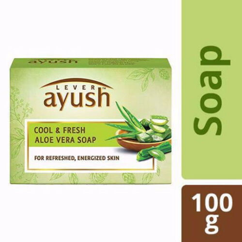 Lever Ayush Purifying Turmeric Saffron Aloe Vera Skin Soap 100g
