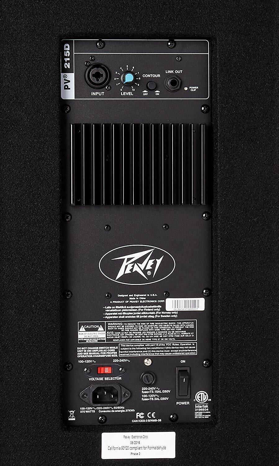 Peavey Pv 215d Quasi 3 Way Powered Speaker Pv215d Pair Speakers And Monitors 7684