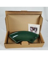 Longaberger Wov Trad Cresent Pottery Dish Ivy Green  - $17.74