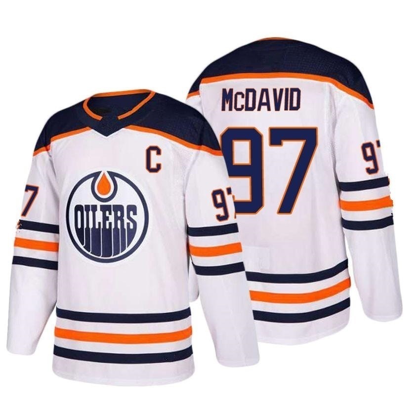 Men's Edmonton Oilers #97 Connor McDavid Jersey White 2018 ...