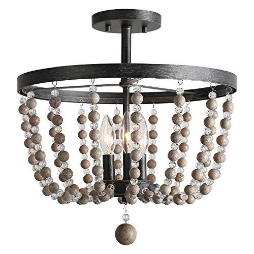 Beaded Flush Mount Light