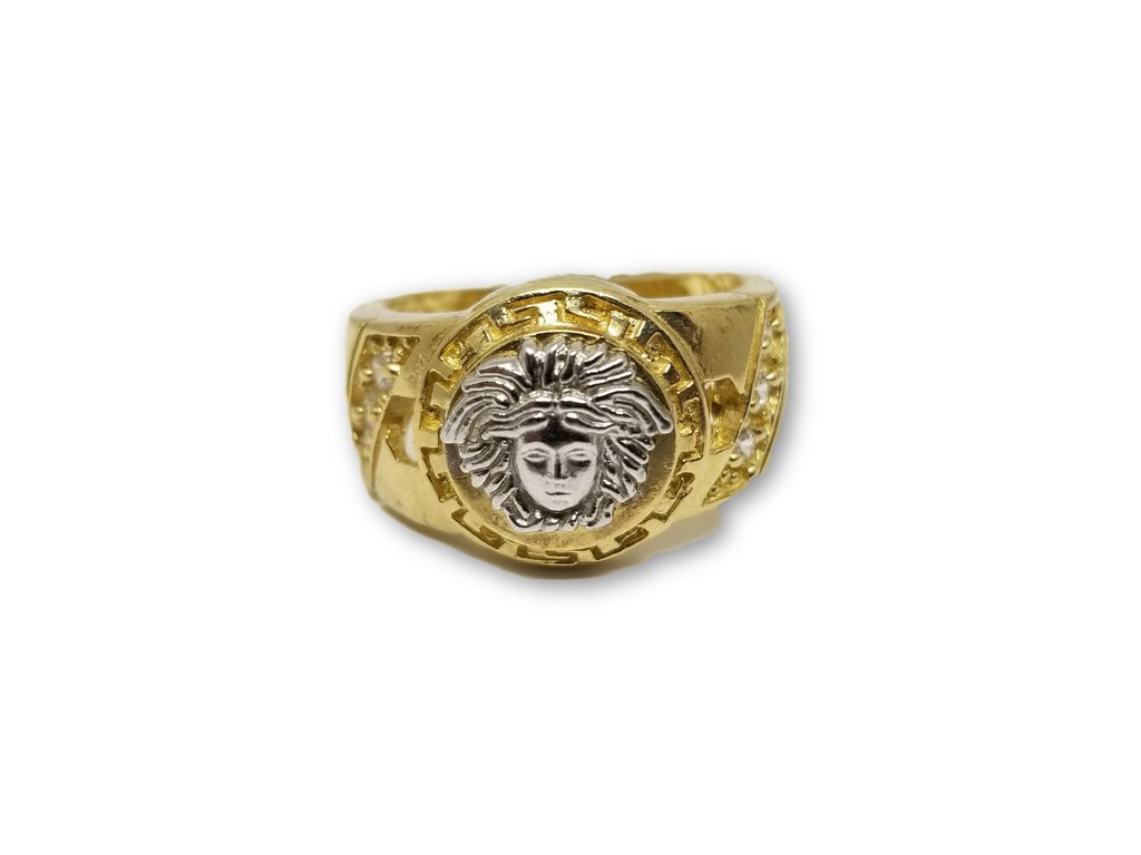 versace gold ring men's