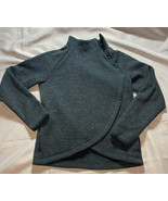 Athleta Girl 1/4 Zip Pullover Top Size L 12 Blue Green Fleece Great Cond... - $15.88