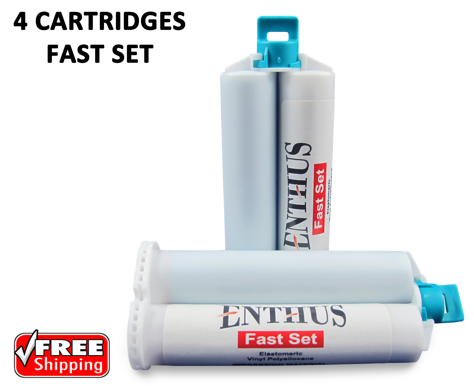 ENTHUS VPS PVS BITE REGISTRATION MATERIAL FAST SET 4 X 50ML CARTRIDGES