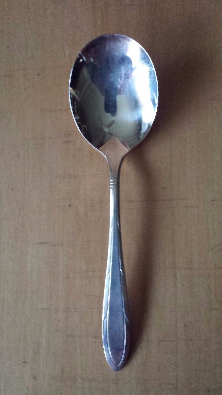 Vintage Community Reliance silver plated gumbo soup spoon .