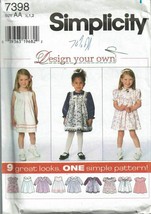 Simplicity Sewing Pattern 7398 Toddlers Dress Size 1/2 1 2 - $6.89