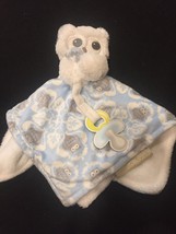 New Blankets and Beyond Blue White Owl Security Blanket Nunu Lovey NEW! - $28.01