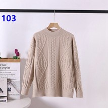 GIGOGOU Thick Fashion Retro Women Winter Sweater High Quality Knit Warm Jumper L - $125.10