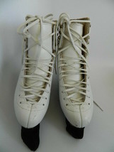 Womens Jackson Mark IV Ultima Cuir Leather White Figure Ice Skates Size 6B - $79.99