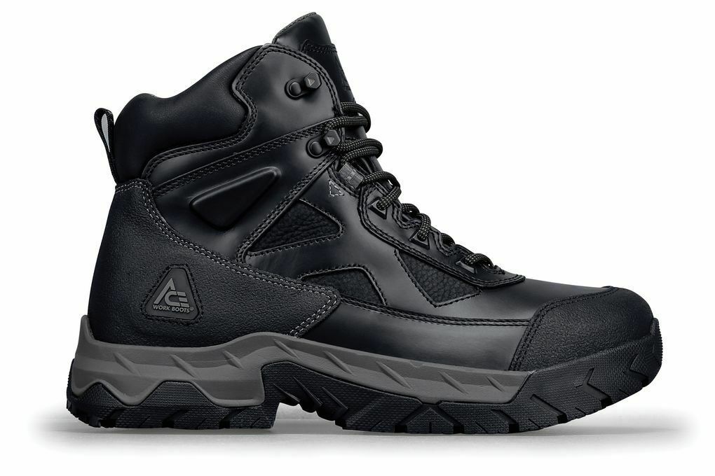 Ace Shoes for Crews Men's Glacier Steel Toe Slip Resistant Leather Work