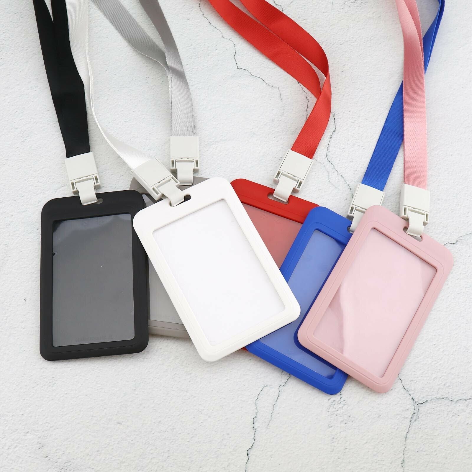 Name Badge Holder PU 3pcs/6pcs Different Colors Kit for Student Staff ...