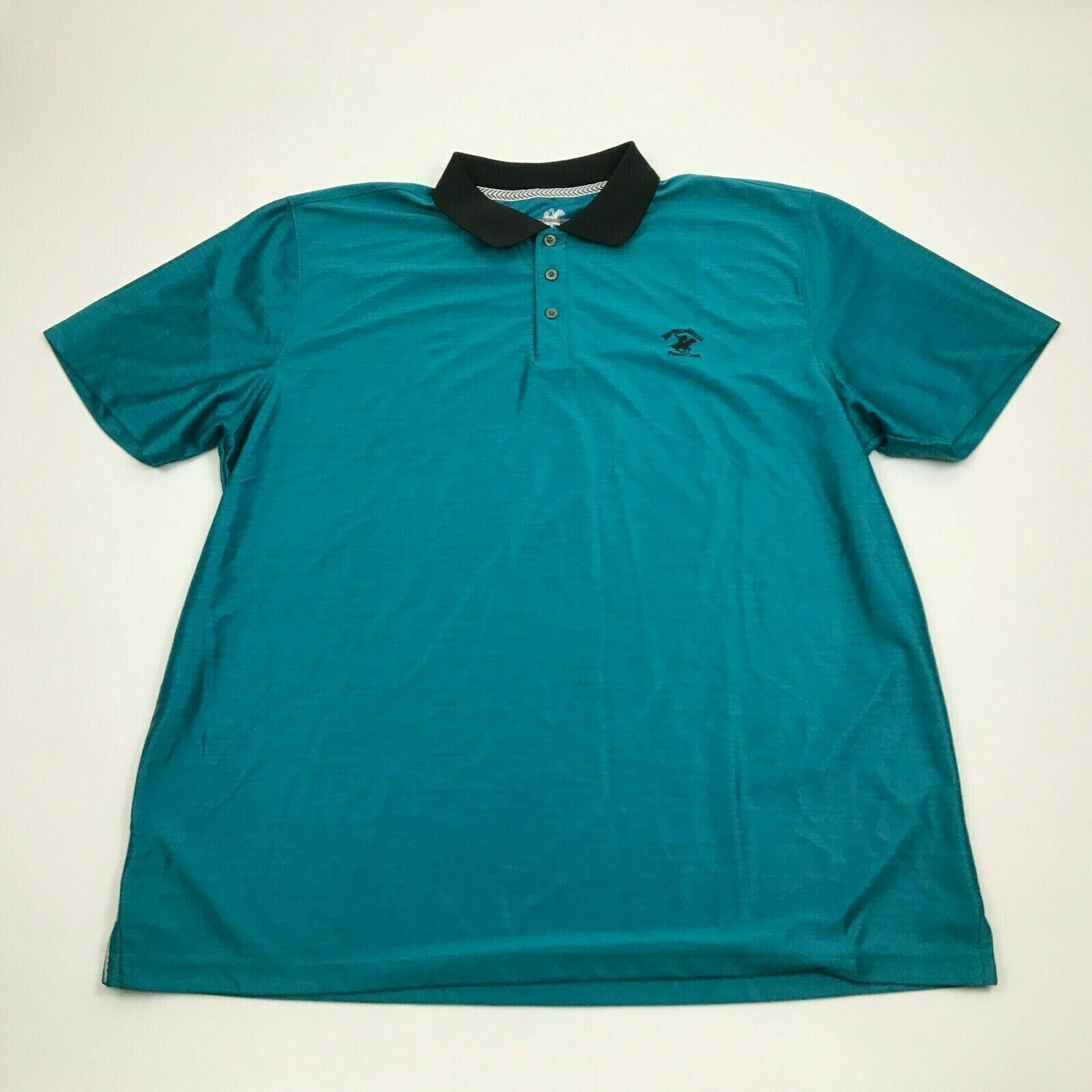 BHPC Dry Fit Polo Shirt Size XXL 2XL Adult Teal Short Sleeve Ventilated ...
