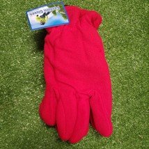 Woman&#39;s Fleece Gloves Fleece Lined Gathered Cuff One Size - $4.76