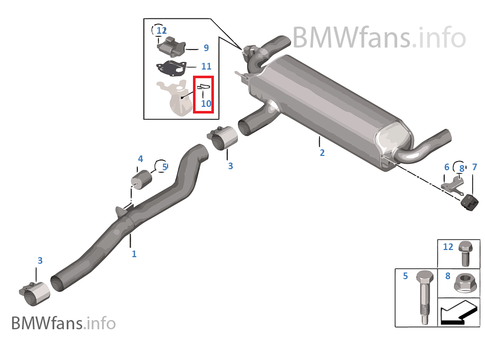 New BMW 340i B58 Exhaust Flap Control Valve Actuator Clip Fixing Bow