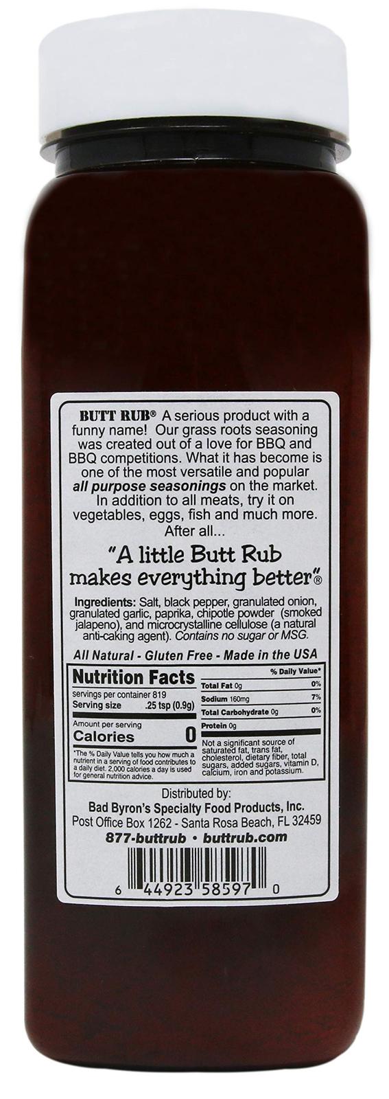 bad byron's butt rub barbecue seasoning 26 ounce
