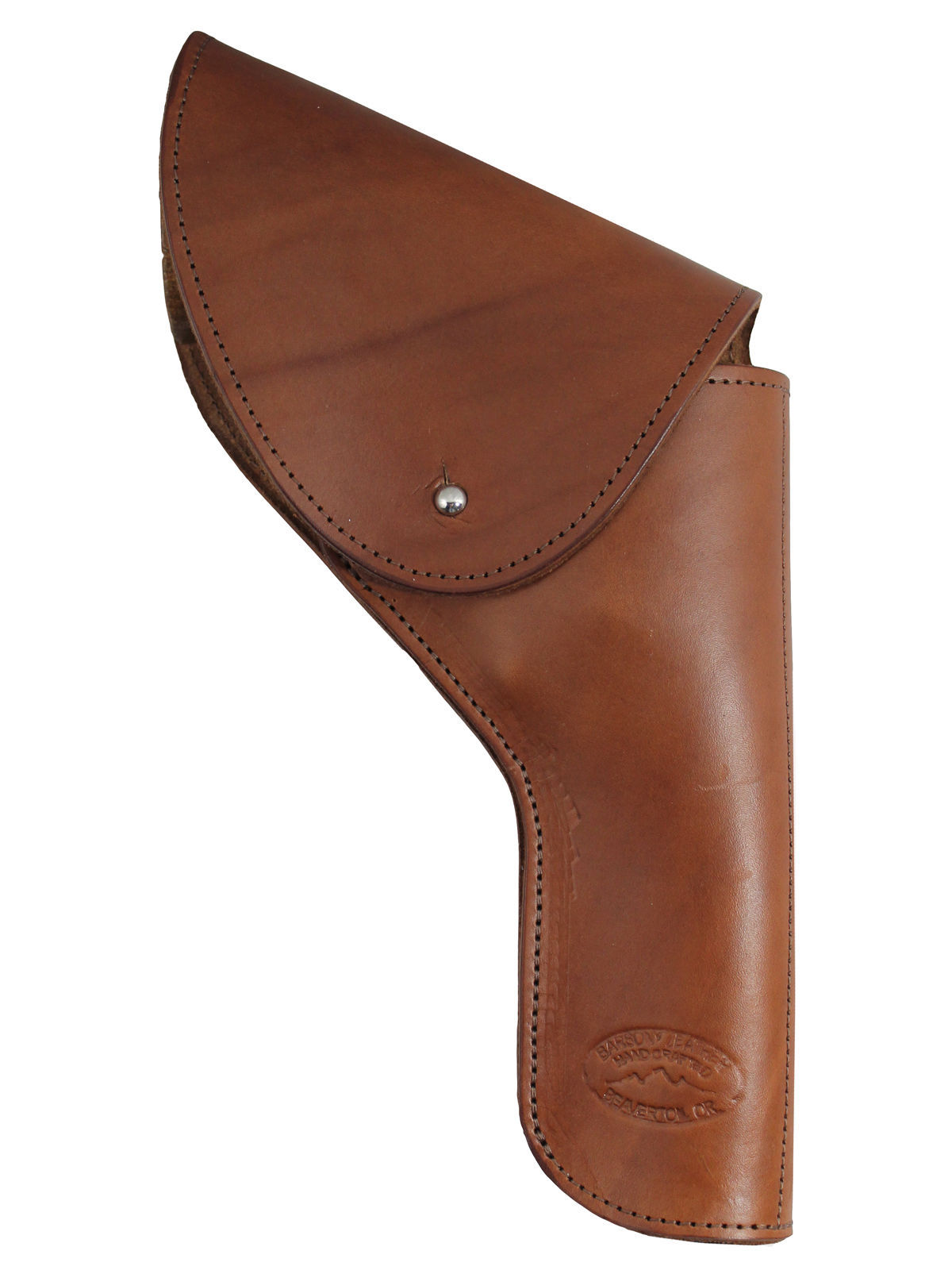 New Barsony Brown Leather OWB Flap Holster for 4" Revolvers Holsters