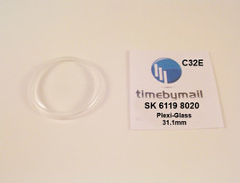 New Watch Crystal For SEIKO 5  6119 8020 Automatic Plexi-Glass Spare Part C32E - $19.19