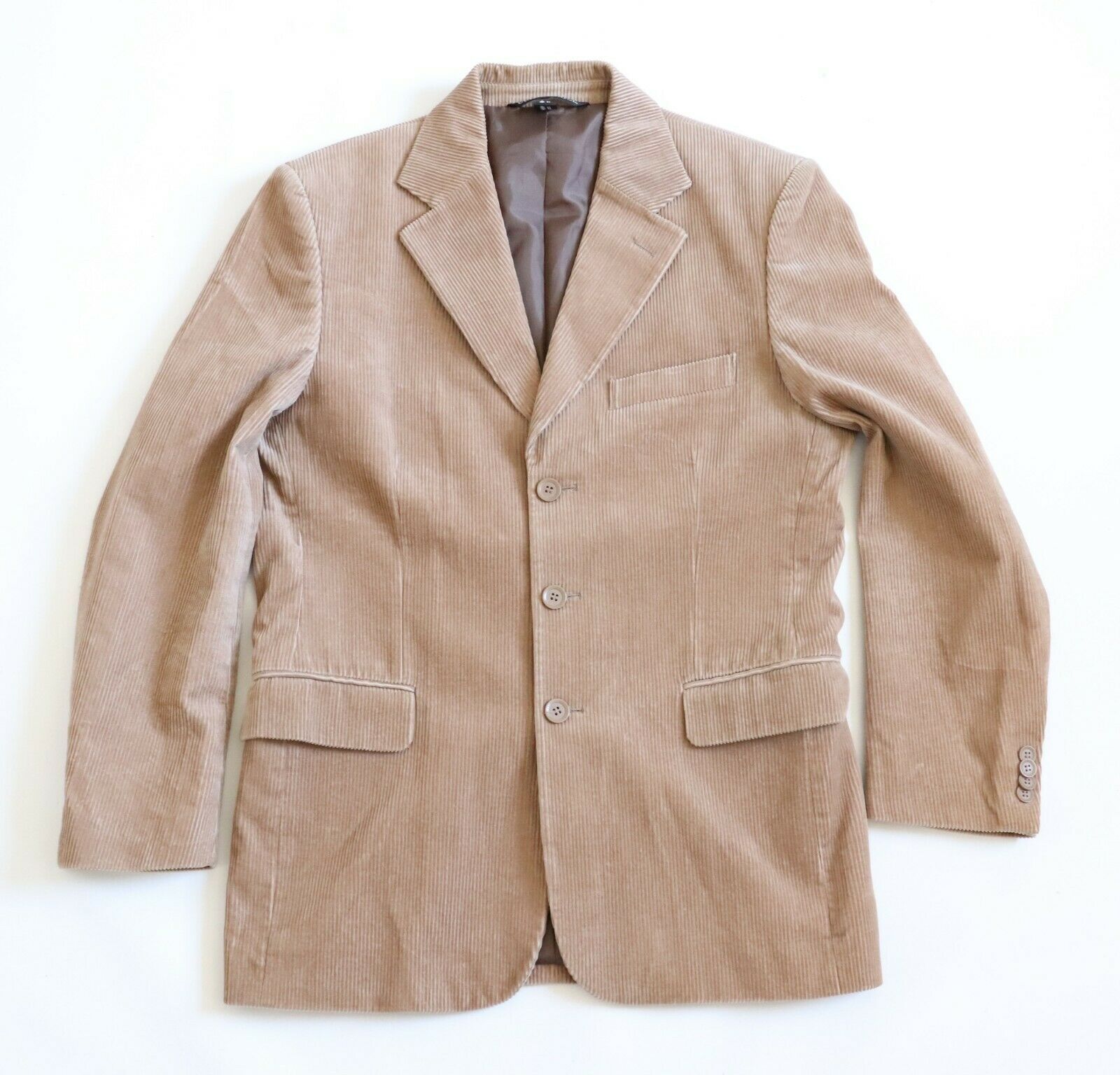 Men's Vintage 80's C&A Fitted Beige Corduroy Sport Blazer Suit Jacket ...