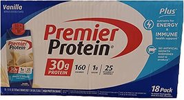 Premier Nutrition High Protein Shake, Vanilla, 11 Fl Oz (Pack of 18) - $45.31