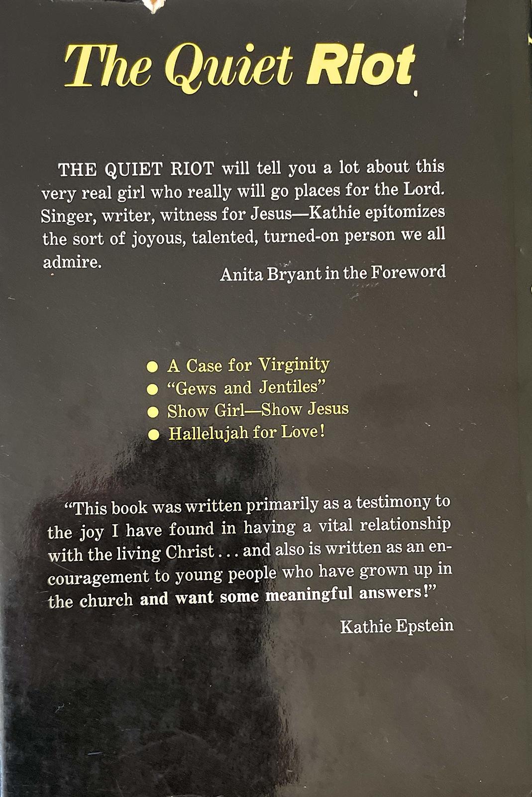The Quiet Riot Kathie Epstein (AKA Kathie Lee Gifford) Books & Magazines