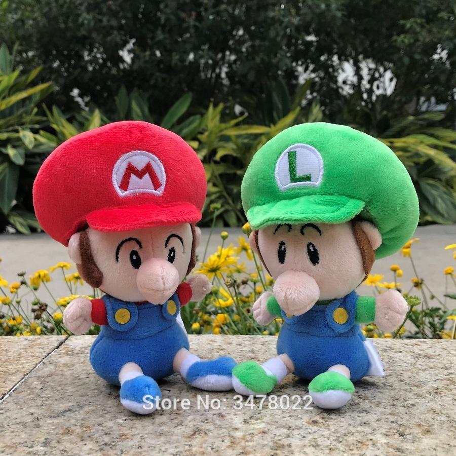 Super Mario Bros Run Baby Mario And Luigi Plush Toy Lovely Son Soft
